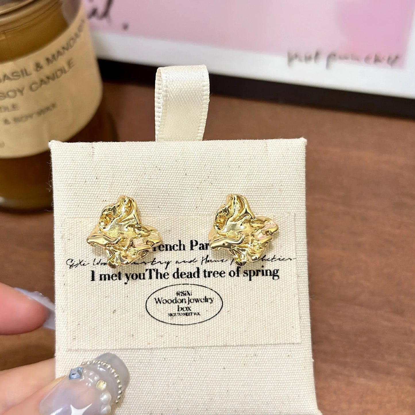 Metal Pearl Earrings - Geometric Irregular Round Studs for Women | Trendy 2024 Jewelry Gift - ZOOMNSTORE