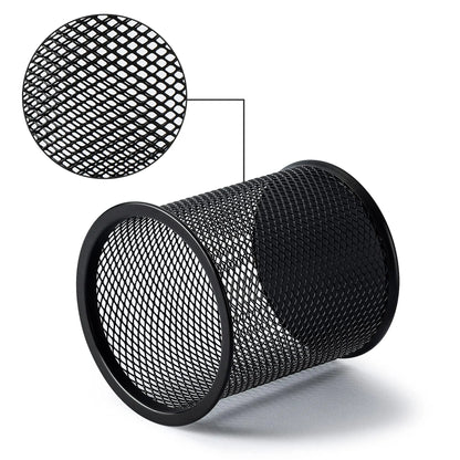Metal Pen Holder - Black Mesh Pencil Case & Desk Organizer for Office - ZOOMNSTORE