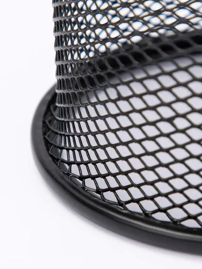 Metal Pen Holder - Black Mesh Pencil Case & Desk Organizer for Office - ZOOMNSTORE