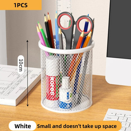 Metal Pen Holder - Black Mesh Pencil Case & Desk Organizer for Office - ZOOMNSTORE