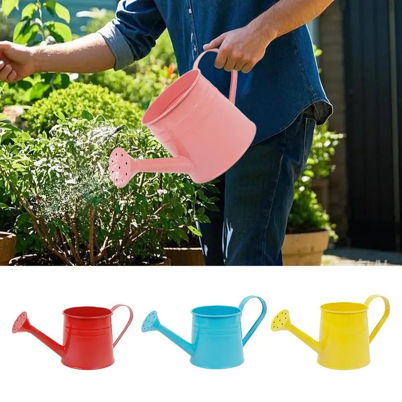 Metal Watering Can 1 Liter - Zinc Plated Outdoor Garden Can for Accurate Indoor Plant Watering - ZOOMNSTORE