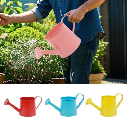 Metal Watering Can 1 Liter - Zinc Plated Outdoor Garden Can for Accurate Indoor Plant Watering - ZOOMNSTORE