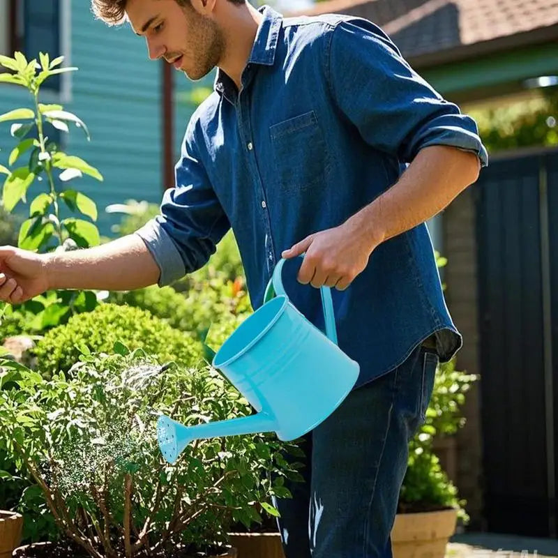 Metal Watering Can 1 Liter - Zinc Plated Outdoor Garden Can for Accurate Indoor Plant Watering - ZOOMNSTORE