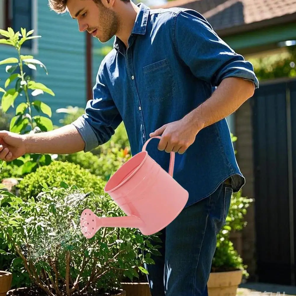 Metal Watering Can 1 Liter - Zinc Plated Outdoor Garden Can for Accurate Indoor Plant Watering - ZOOMNSTORE