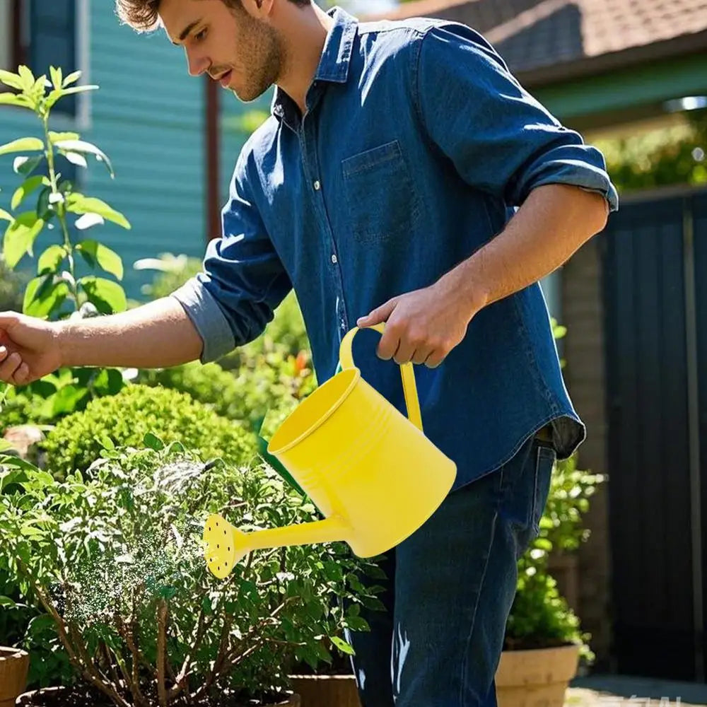 Metal Watering Can 1 Liter - Zinc Plated Outdoor Garden Can for Accurate Indoor Plant Watering - ZOOMNSTORE
