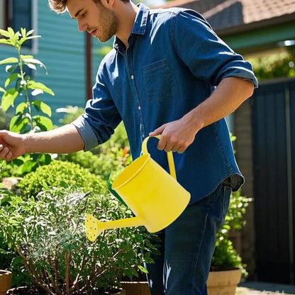 Metal Watering Can 1 Liter - Zinc Plated Outdoor Garden Can for Accurate Indoor Plant Watering - ZOOMNSTORE