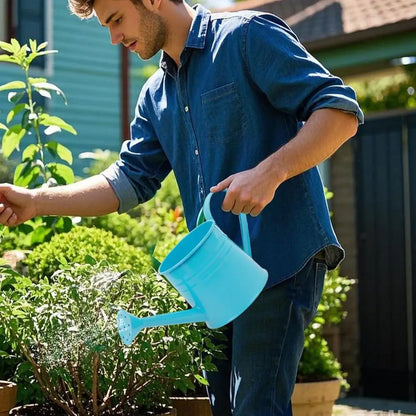 Metal Watering Can 1 Liter - Zinc Plated Outdoor Garden Can for Accurate Indoor Plant Watering - ZOOMNSTORE