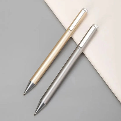 DELI Metal Sign Pen 0.5mm Gel Ink Pens Golden Silver Color Metallic Writing Pen Office Supplies - ZOOMNSTORE