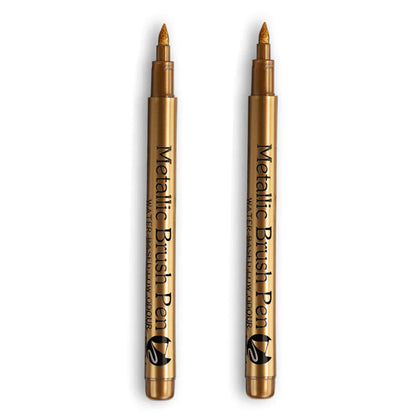 Metallic Marker Pens Set - Gold  Silver Permanent Art Markers for Manga Crafts  Scrapbooking - ZOOMNSTORE