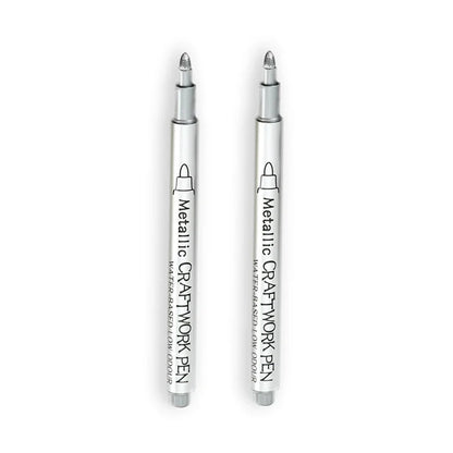 Metallic Marker Pens Set - Gold  Silver Permanent Art Markers for Manga Crafts  Scrapbooking - ZOOMNSTORE