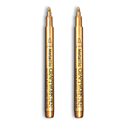 Metallic Marker Pens Set - Gold  Silver Permanent Art Markers for Manga Crafts  Scrapbooking - ZOOMNSTORE