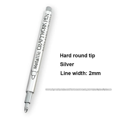 Metallic Marker Pens Set - Gold  Silver Permanent Art Markers for Manga Crafts  Scrapbooking - ZOOMNSTORE