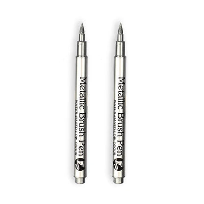 Metallic Marker Pens Set - Gold  Silver Permanent Art Markers for Manga Crafts  Scrapbooking - ZOOMNSTORE
