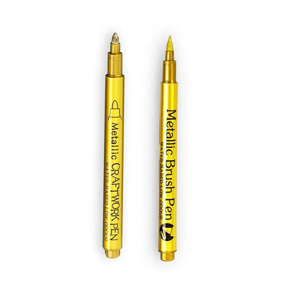 Metallic Marker Pens Set - Gold  Silver Permanent Art Markers for Manga Crafts  Scrapbooking - ZOOMNSTORE