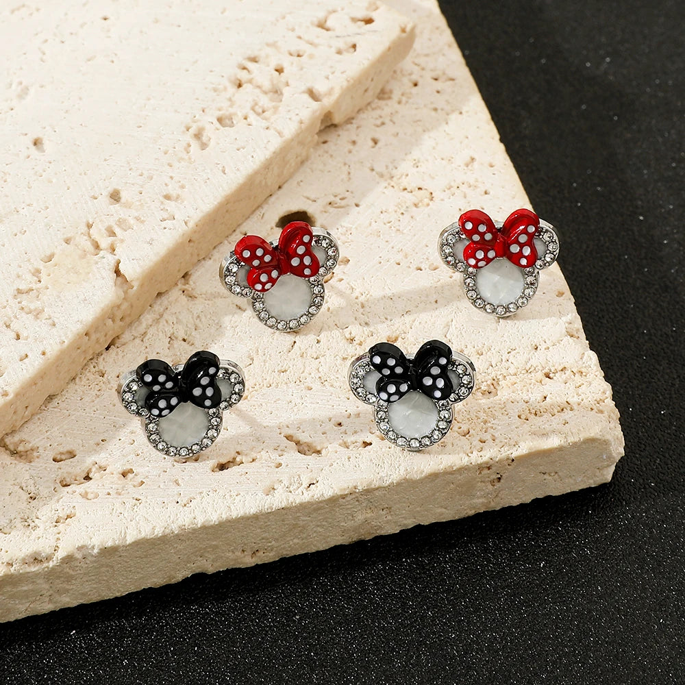 Mickey  Minnie Mouse Earrings - Cute Cartoon Jewelry for Girls - ZOOMNSTORE