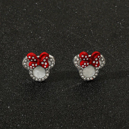 Mickey  Minnie Mouse Earrings - Cute Cartoon Jewelry for Girls - ZOOMNSTORE