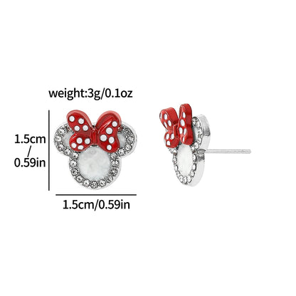 Mickey  Minnie Mouse Earrings - Cute Cartoon Jewelry for Girls - ZOOMNSTORE