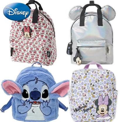 Disney Mickey  Minnie Fashion Backpack - Large Capacity Canvas School Bag for Boys  Girls - ZOOMNSTORE