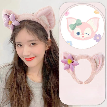 Disney Mickey Mouse Ear Headband Amusement Park Hair Hoop Fish Scale Sequin Mesh Party Headwear Girl Toy Birthday - ZOOMNSTORE