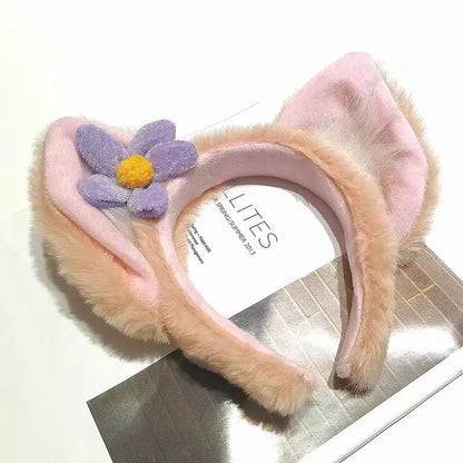 Disney Mickey Mouse Ear Headband Amusement Park Hair Hoop Fish Scale Sequin Mesh Party Headwear Girl Toy Birthday - ZOOMNSTORE