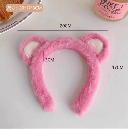Disney Mickey Mouse Ear Headband Amusement Park Hair Hoop Fish Scale Sequin Mesh Party Headwear Girl Toy Birthday - ZOOMNSTORE
