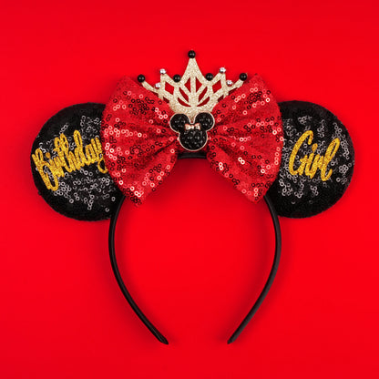 Mickey Mouse Ears Headband - Sequin Hair Bow for Halloween Festival and Cosplay - ZOOMNSTORE