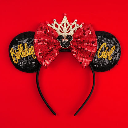 Mickey Mouse Ears Headband - Sequin Hair Bow for Halloween Festival and Cosplay - ZOOMNSTORE