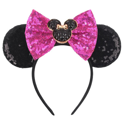 Mickey Mouse Ears Headband - Sequin Hair Bow for Halloween Festival and Cosplay - ZOOMNSTORE