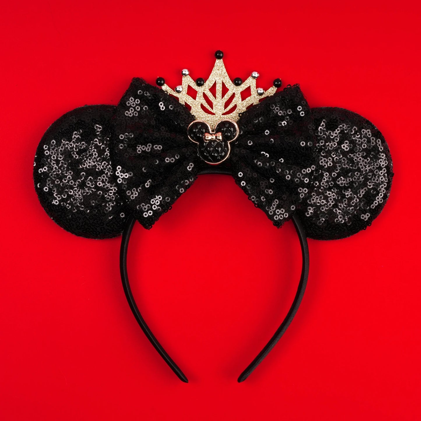 Mickey Mouse Ears Headband - Sequin Hair Bow for Halloween Festival and Cosplay - ZOOMNSTORE