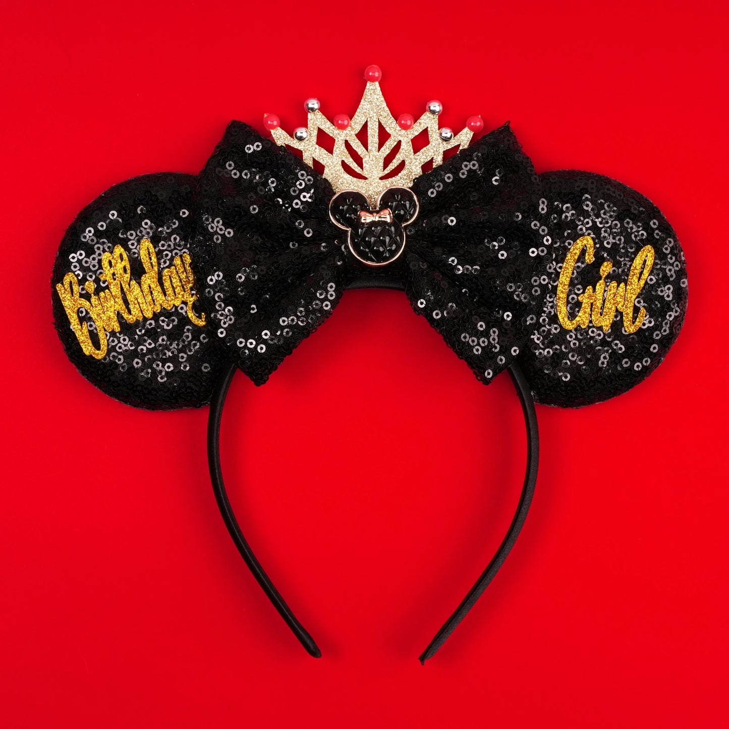 Mickey Mouse Ears Headband - Sequin Hair Bow for Halloween Festival and Cosplay - ZOOMNSTORE