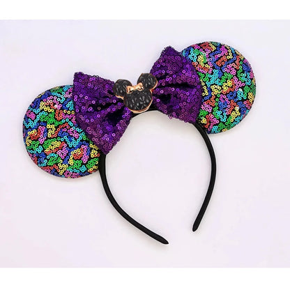 Mickey Mouse Ears Headband - Sequin Hair Bow for Halloween Festival and Cosplay - ZOOMNSTORE