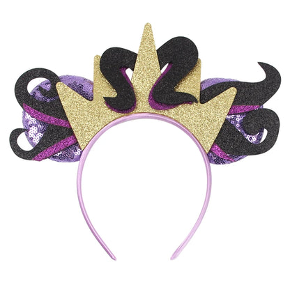 Mickey Mouse Ears Headband - Sequin Hair Bow for Halloween Festival and Cosplay - ZOOMNSTORE