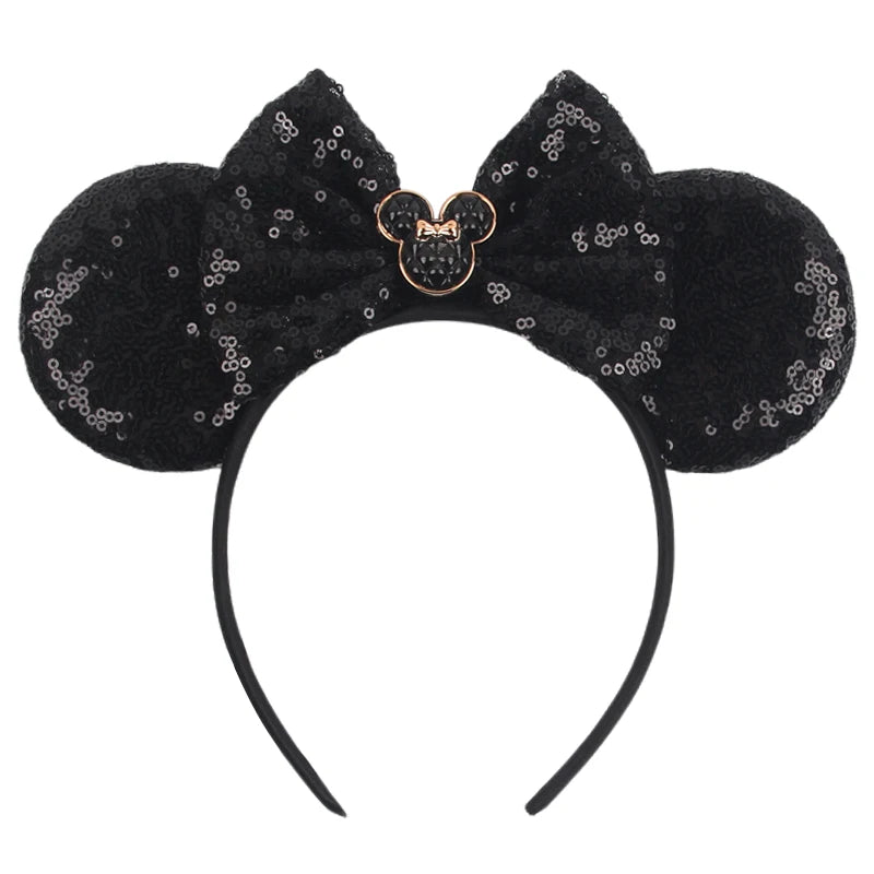 Mickey Mouse Ears Headband - Sequin Hair Bow for Halloween Festival and Cosplay - ZOOMNSTORE