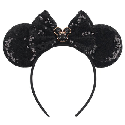 Mickey Mouse Ears Headband - Sequin Hair Bow for Halloween Festival and Cosplay - ZOOMNSTORE