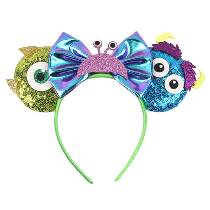 Mickey Mouse Ears Headband - Sequin Hair Bow for Halloween Festival and Cosplay - ZOOMNSTORE