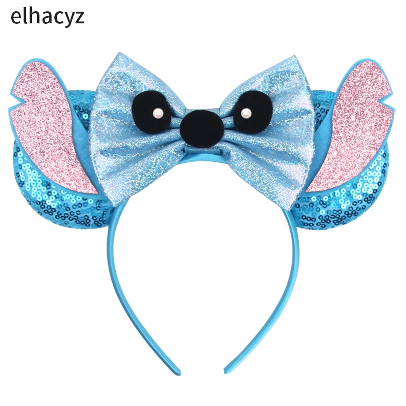 Mickey Mouse Ears Headband - Sequin Hair Bow for Halloween Festival and Cosplay - ZOOMNSTORE