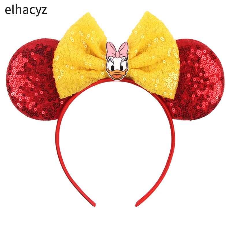 Mickey Mouse Ears Headband - Sequin Hair Bow for Halloween Festival and Cosplay - ZOOMNSTORE