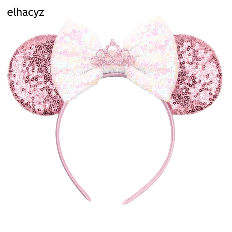 Mickey Mouse Ears Headband - Sequin Hair Bow for Halloween Festival and Cosplay - ZOOMNSTORE
