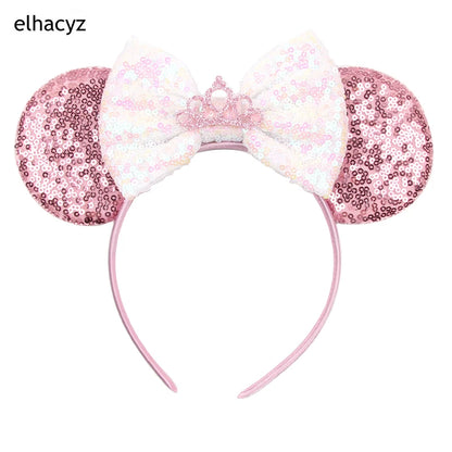 Mickey Mouse Ears Headband - Sequin Hair Bow for Halloween Festival and Cosplay - ZOOMNSTORE