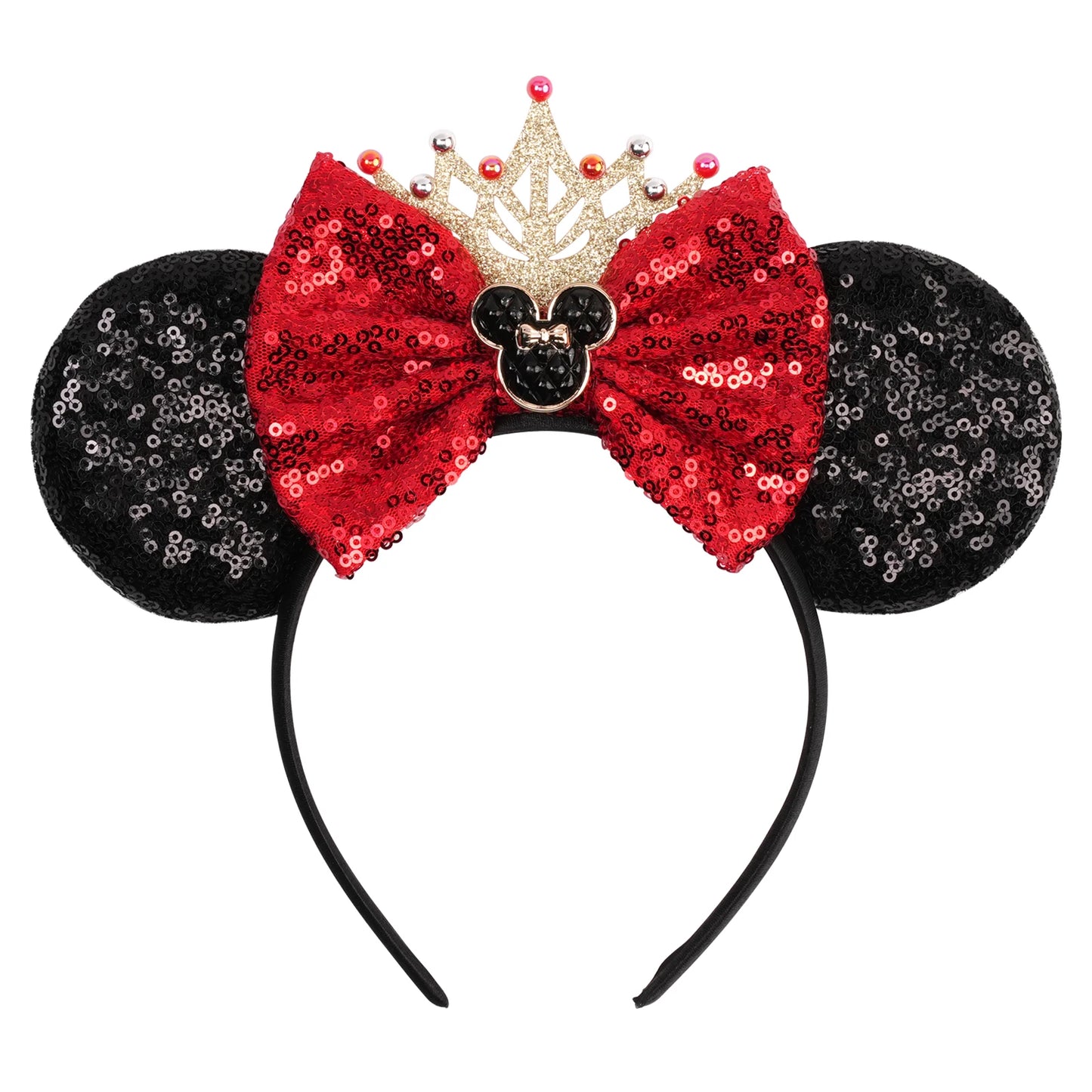 Mickey Mouse Ears Headband - Sequin Hair Bow for Halloween Festival and Cosplay - ZOOMNSTORE