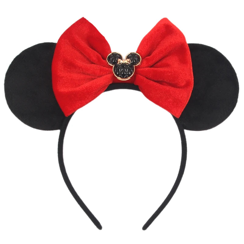 Mickey Mouse Ears Headband - Sequin Hair Bow for Halloween Festival and Cosplay - ZOOMNSTORE