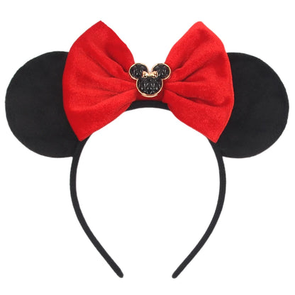 Mickey Mouse Ears Headband - Sequin Hair Bow for Halloween Festival and Cosplay - ZOOMNSTORE