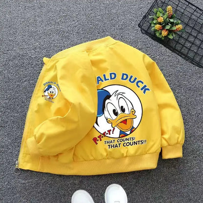 Mickey Mouse Hooded Jacket - Baby Boys  Girls Cartoon Zipper Coat - ZOOMNSTORE