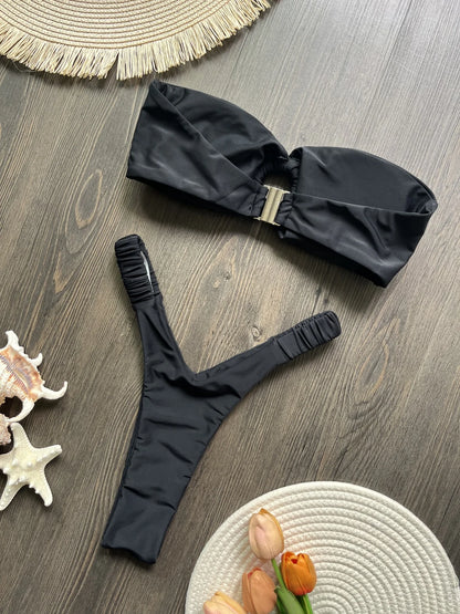 Micro Bikini Push Up - Women Swimsuits Two Piece Bikini Set With Wire Free Support - ZOOMNSTORE