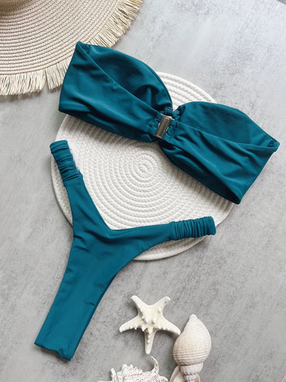 Micro Bikini Push Up - Women Swimsuits Two Piece Bikini Set With Wire Free Support - ZOOMNSTORE