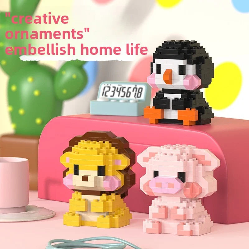 Micro Building Blocks - Creative Animal Brick Set | DIY Mini Construction Toys - ZOOMNSTORE