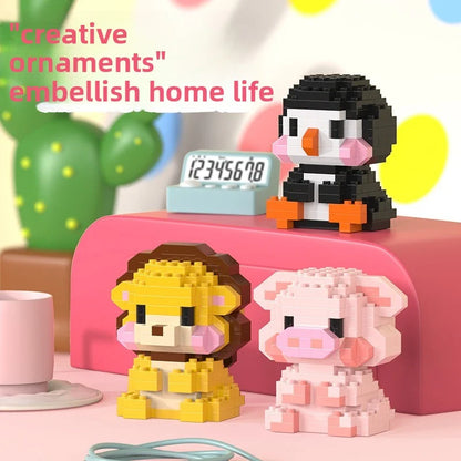 Micro Building Blocks - Creative Animal Brick Set | DIY Mini Construction Toys - ZOOMNSTORE