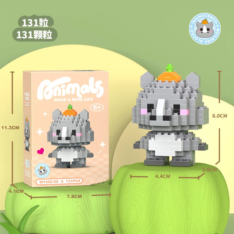 Micro Building Blocks - Creative Animal Brick Set | DIY Mini Construction Toys - ZOOMNSTORE