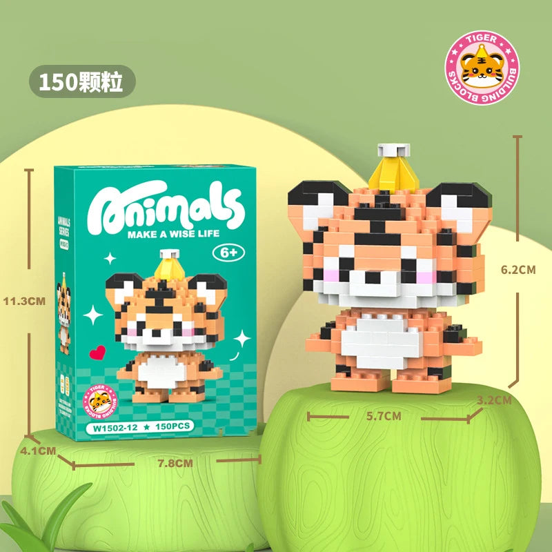 Micro Building Blocks - Creative Animal Brick Set | DIY Mini Construction Toys - ZOOMNSTORE