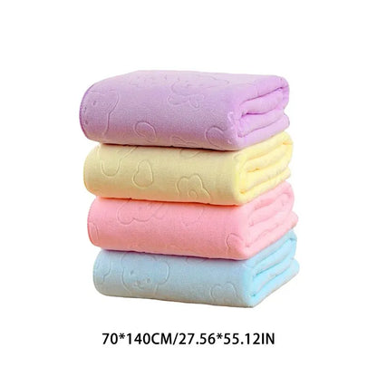 Cute Bear Microfiber Shower Towel - Lightweight Absorbent Bath  Beach Essential - ZOOMNSTORE